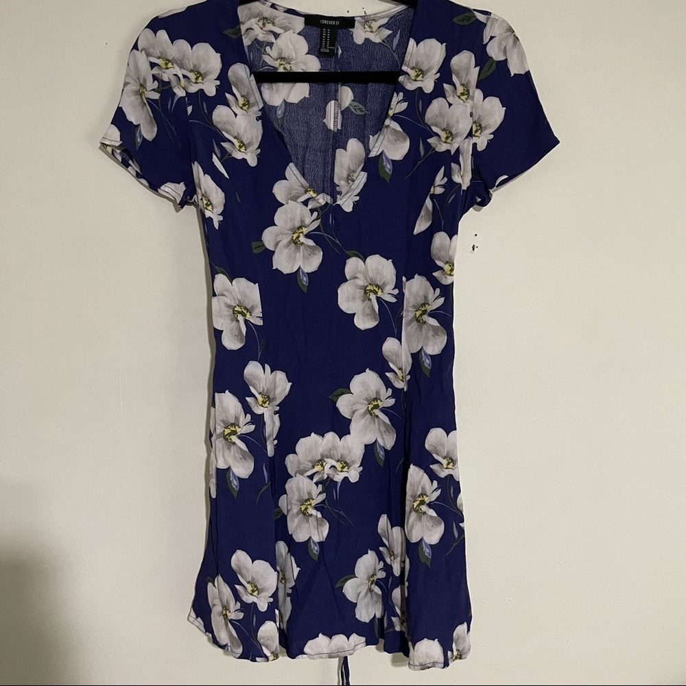Forever 21 Navy Blue Floral Dress